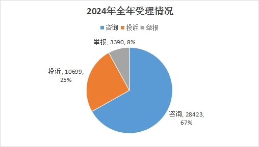 2024年度全市市场监督管理系统受理消费者投诉举报数据分析报告