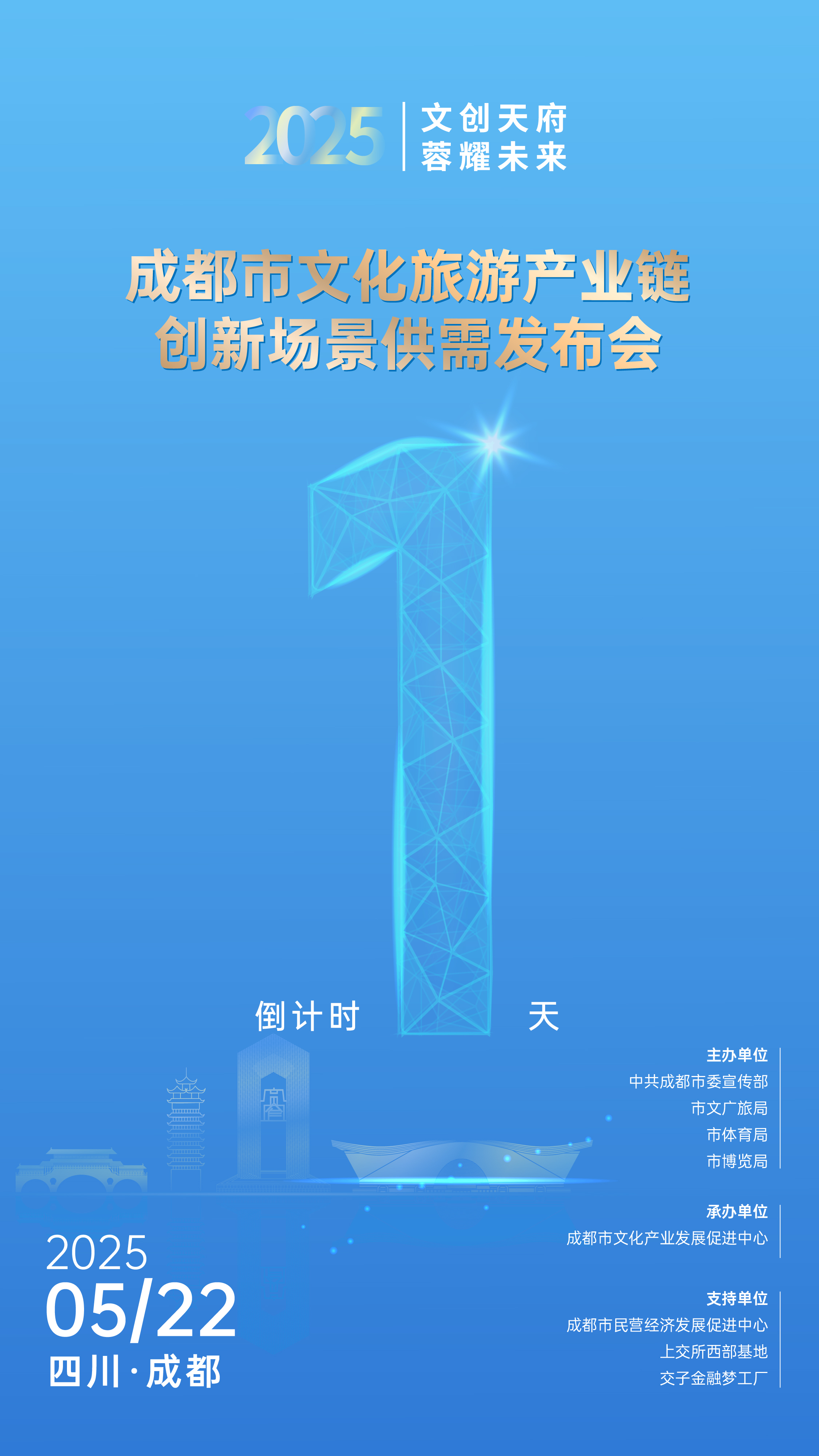 九游娱乐：“文创天府·蓉耀未来”成都市文化旅游产业链创新场景供需发布会将于明日举
